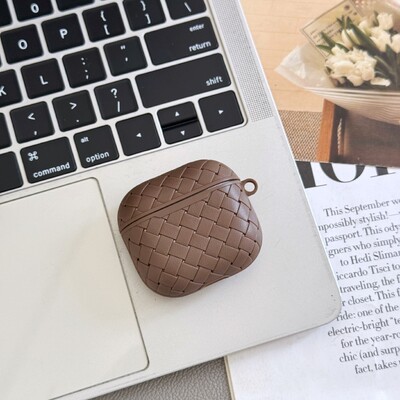 Prozračna futrola od tkane teksture za Apple AirPods 4 3 2 1 Pro Cases Poklopac AirPods Pro 2 Pleteni uzorak Poklopac za bežične slušalice