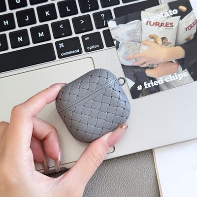 Prozračna futrola od tkane teksture za Apple AirPods 4 3 2 1 Pro Cases Poklopac AirPods Pro 2 Pleteni uzorak Poklopac za bežične slušalice