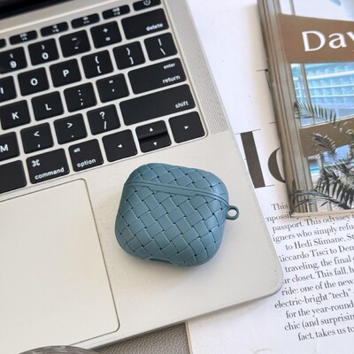 Prozračna futrola od tkane teksture za Apple AirPods 4 3 2 1 Pro Cases Poklopac AirPods Pro 2 Pleteni uzorak Poklopac za bežične slušalice