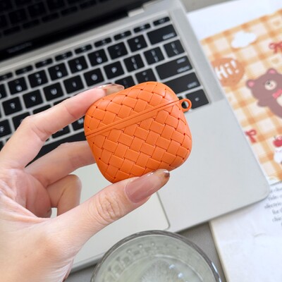 Prozračna futrola od tkane teksture za Apple AirPods 4 3 2 1 Pro Cases Poklopac AirPods Pro 2 Pleteni uzorak Poklopac za bežične slušalice