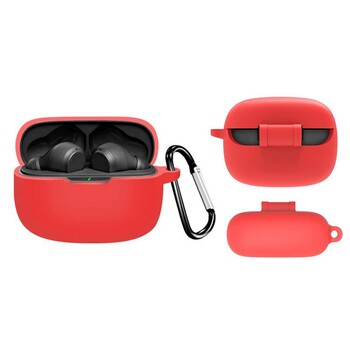 Θήκη σιλικόνης ForJBL Wave Beam Earbuds Earphones Cover Anti-Drop Protective Shell for Blue Tooth Headphones with Carabiner