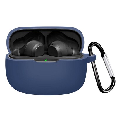 Силиконов калъф за JBL Wave Beam Earbuds Earphones Cover Защитна обвивка против падане за слушалки Blue Tooth с карабинер