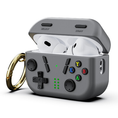 Apple AirPods Pro 2 mängukonsooli mustriga silikoonkõrvaklappide jaoks Magsafe`i juhtmevaba laadimise jaoks põrutuskindel kõrvaklappide kate Funda