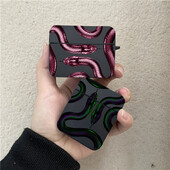 Luksuslik Black Snake kõrvaklappide ümbris Airpods 1 2 3 Pro värviline Dragon juhtmevaba kõrvaklappide laadimiskarbi kate Air Pod 3 jaoks