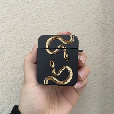 Luksuslik Black Snake kõrvaklappide ümbris Airpods 1 2 3 Pro värviline Dragon juhtmevaba kõrvaklappide laadimiskarbi kate Air Pod 3 jaoks