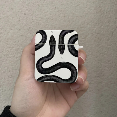 Luksuslik Black Snake kõrvaklappide ümbris Airpods 1 2 3 Pro värviline Dragon juhtmevaba kõrvaklappide laadimiskarbi kate Air Pod 3 jaoks