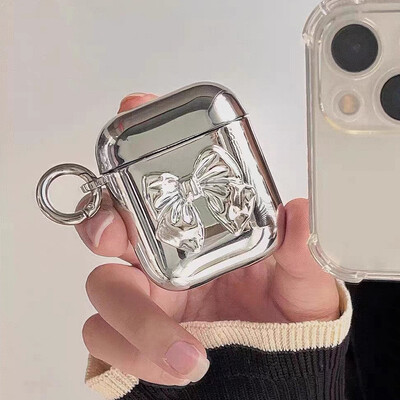 Θήκη Cute Ins 3D Bowknot για Apple AirPods 1 2 Girls Cover for AirPods 3 Air Pods Pro 2 Ασύρματη θήκη Bluetooth για ακουστικά