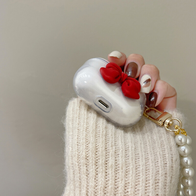Slatka Ins 3D Bowknot torbica za Apple AirPods 1 2 Girls Cover za AirPods 3 Air Pods Pro 2 bežična Bluetooth torbica za slušalice