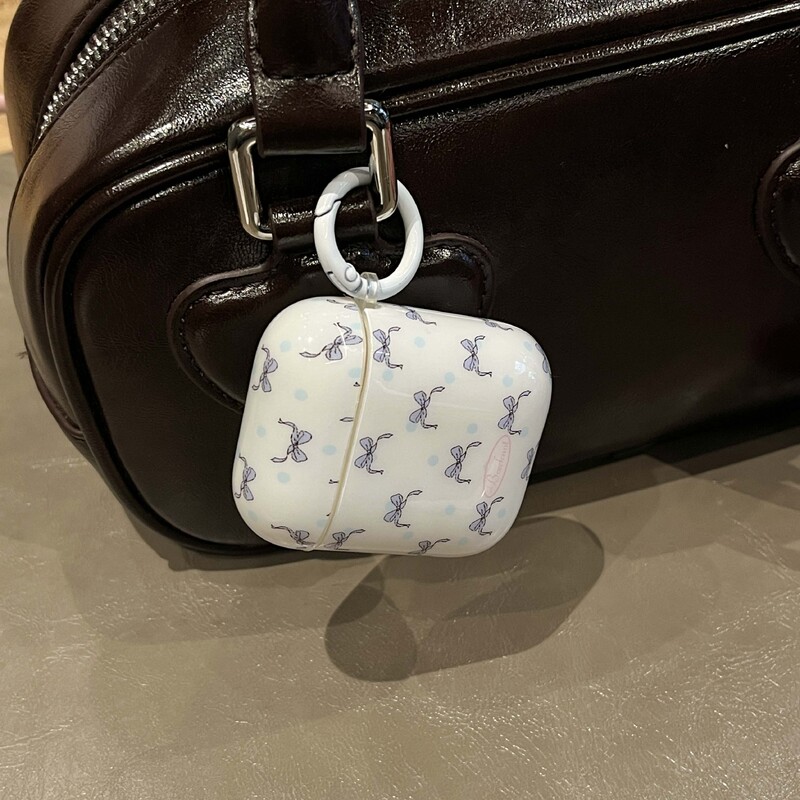 Za airpods pro ili pro2 4 3 2 1 bežična bluetooth kutija za punjenje plava mašnica imd slatka torbica za slušalice uložak poklopac za slušalice