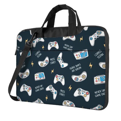 Torbica za prijenosno računalo i tablet od 15,6 inča za videoigre, torba za rame Cool Patten torba za prijenosno računalo na rame, torbica za 13/14 inča