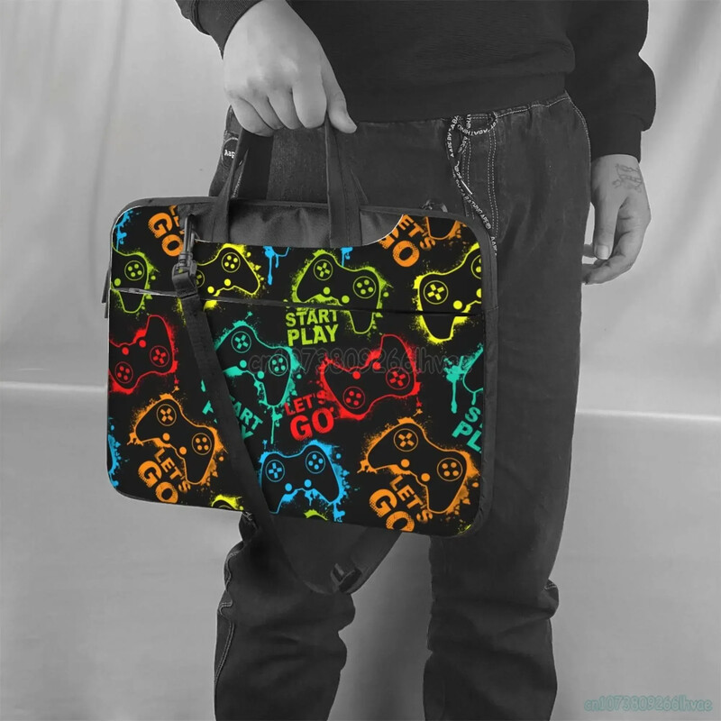 Torbica za prijenosno računalo i tablet od 15,6 inča za videoigre, torba za rame Cool Patten torba za prijenosno računalo na rame, torbica za 13/14 inča