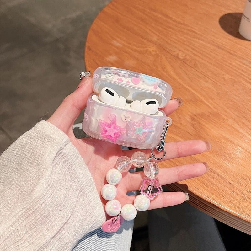 Stars Wavy Silikonska meka narukvica otporna na udarce Love ins Slatka futrola za bežične Bluetooth slušalice za Apple Airpods Pro 2nd 3 2 1 Capa