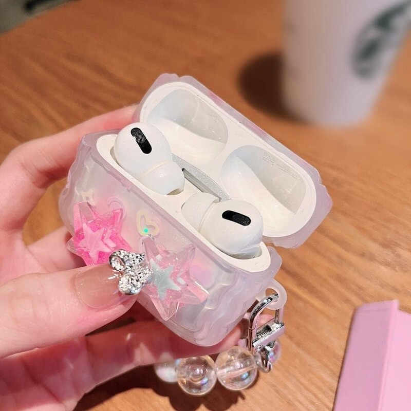 Stars Wavy Silikonska meka narukvica otporna na udarce Love ins Slatka futrola za bežične Bluetooth slušalice za Apple Airpods Pro 2nd 3 2 1 Capa