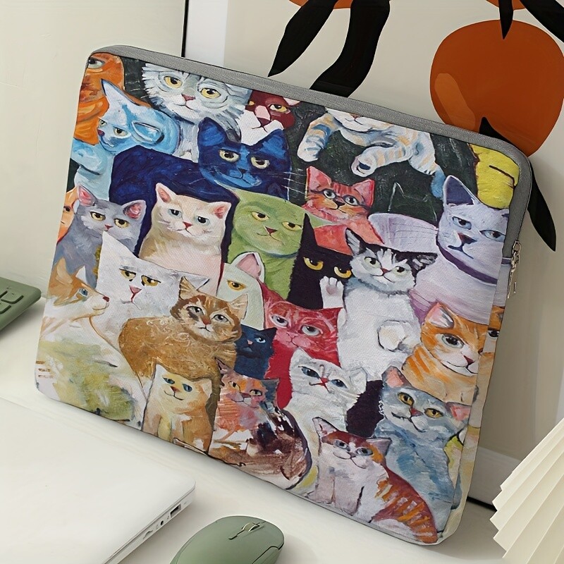 1 kom, torba za prijenosno računalo u obliku mačke, aktovka, pogodna za prijenosna računala od 14 inča do 15 inča, fiksna torba za prijenosno računalo (bez ručnog uređaja)