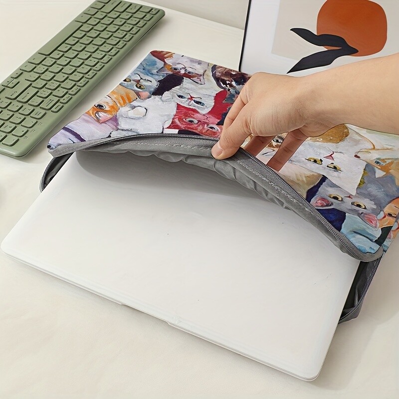 1 kom, torba za prijenosno računalo u obliku mačke, aktovka, pogodna za prijenosna računala od 14 inča do 15 inča, fiksna torba za prijenosno računalo (bez ručnog uređaja)