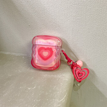 Για Airpods 3 Korea Pink Gradient Love Heart Θήκη κρεμαστό για Airpods 2 3 Pro Θήκη Ακουστικών Charge Box Μαλακό ασύρματο bluetoon