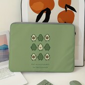 1 torba za prijenosno računalo s crtanim uzorkom avokada, aktovka, prikladna za prijenosna računala od 14 do 15 inča, fiksna torba za prijenosno računalo (bez ručnog uređaja)