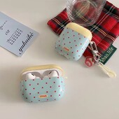 Cijeli zaslon Crvena točka vala Plavo Žuto Spajanje Privjesak Zaštitna maska otporna na udarce Za AirPods 1 ili 2 3 AirPods Pro Pro 2