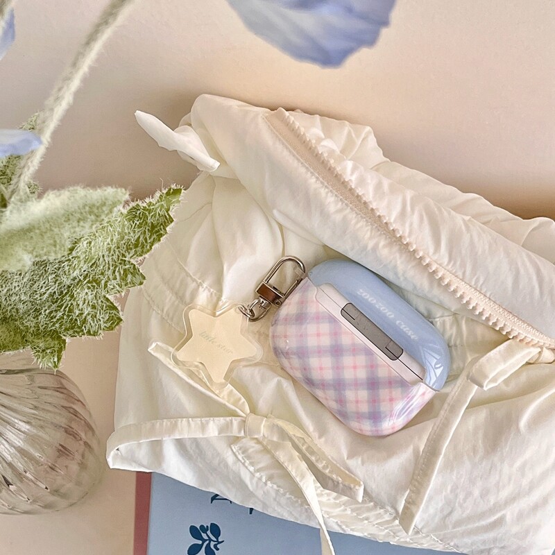 Синьо карирано жълта звезда с висулка Удароустойчив защитен калъф Калъф за AirPods 1 или 2 3 4 AirPods Pro Pro Pro 2