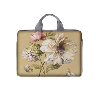 1-dijelni set, torba za laptop s cvjetnim uzorkom, aktovka, pogodna za prijenosna računala od 14 inča, fiksna torba za prijenosno računalo