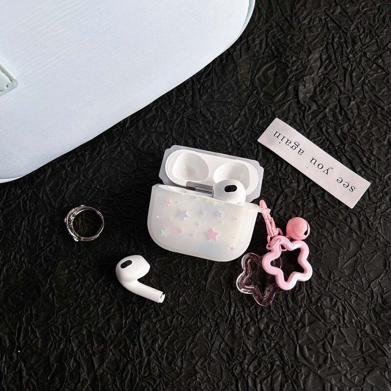 Карикатурни звезди цветна обвивка за apple airpods 1 pro 2nd 2 3 кутия за безжично зареждане с bluetooth матиран сладък калъф за слушалки