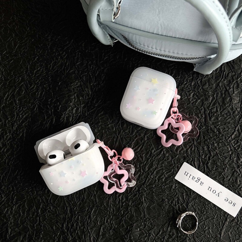 Карикатурни звезди цветна обвивка за apple airpods 1 pro 2nd 2 3 кутия за безжично зареждане с bluetooth матиран сладък калъф за слушалки