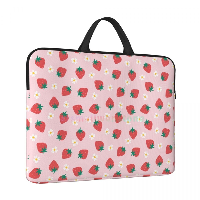 „Strawberry“ nešiojamojo kompiuterio krepšys, atsparus vandeniui, didelis nešiojamojo kompiuterio dėklas Kompiuterio krepšys Biuro verslo kelionėms 14 colių