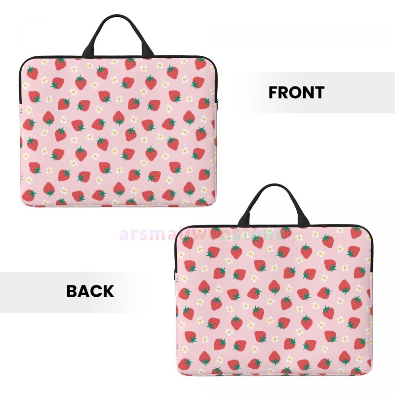 „Strawberry“ nešiojamojo kompiuterio krepšys, atsparus vandeniui, didelis nešiojamojo kompiuterio dėklas Kompiuterio krepšys Biuro verslo kelionėms 14 colių