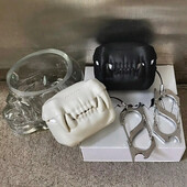 Silikoninis „Tiger Tooth“ belaidis ausinių dangtelis, apsauginės ausinės, skirtos „AirPods Pro Halloween“ dėklui su raktų pakabuku