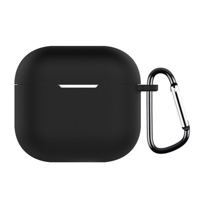 Apple AirPods 4 kõrvaklappide jaoks, silikoonist pehme täielik kaitseümbris karabiiniga tolmukindla kaitsekestaga, pehme armas nahakate