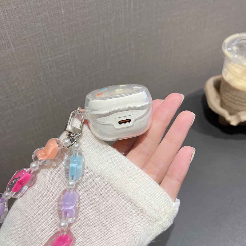 1kom Heart Pattern Futrole za slušalice s narukvicom za Baseus WM01 / WM02 Zaštitna maska Dodatna oprema za slušalice Zaštitna kutija