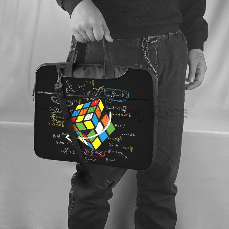Math Rubiks Rubix Cube Caps Torbica za prijenosno računalo Torbica za nošenje prijenosnog računala Torbica s ručkom za prijenosno računalo Odgovara 13/14/15,6 inča