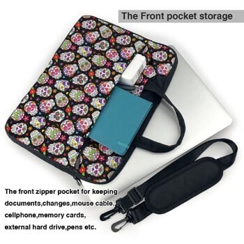 Τσάντα Laptop Mexican Sugar Skull Πολύχρωμα κρανία Floral εκτύπωση για Macbook Air Pro Xiaomi Lenovo Asus χαριτωμένη αντικραδασμική θήκη