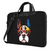 Чанта за лаптоп със сладък френски булдог с арт принт Водоустойчива голяма кутия за лаптоп Компютърна PC Калъф с дръжка 13/14/15,6 инча