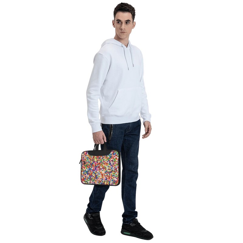 Rainbow Sprinkles Чанта за лаптоп Удароустойчив калъф Чанта за компютър 13 14 15,6-инчова чанта за лаптоп Crossbody за Macbook Pro Air