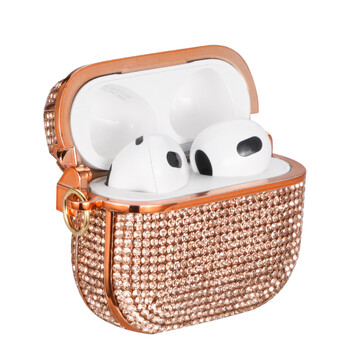 Για Apple Airpods 1 2 3 4 Γενιάς κάλυμμα ακουστικών Bluetooth Επιμετάλλωση Flash Diamond Airpods Pro Luxury αντικραδασμική θήκη