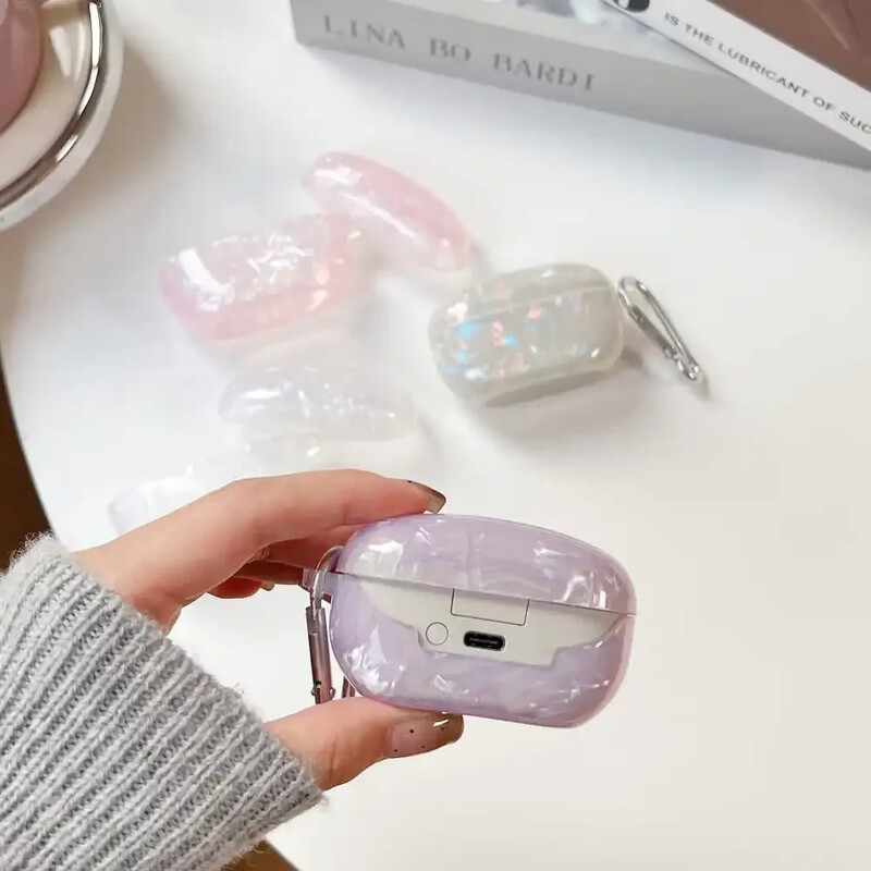 Ins modna zaštitna torbica za slušalice s uzorkom školjke za Sony WF-1000XM5 mekana TPU kutija za punjenje slušalica protiv pada Zaštitni poklopac