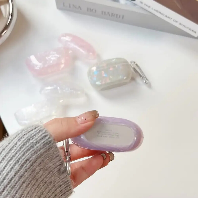 Ins modna zaštitna torbica za slušalice s uzorkom školjke za Sony WF-1000XM5 mekana TPU kutija za punjenje slušalica protiv pada Zaštitni poklopac