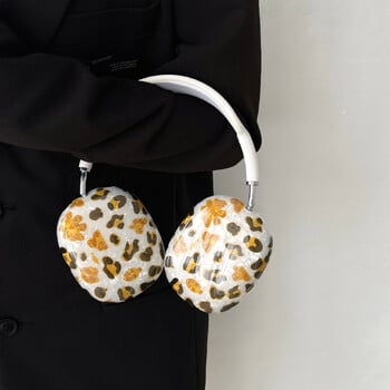 Προστατευτικό κάλυμμα Leopard Pattern για Airpods Max Μαλακή θήκη ακουστικών σιλικόνης Clear For Apple Airpods Max Headphone