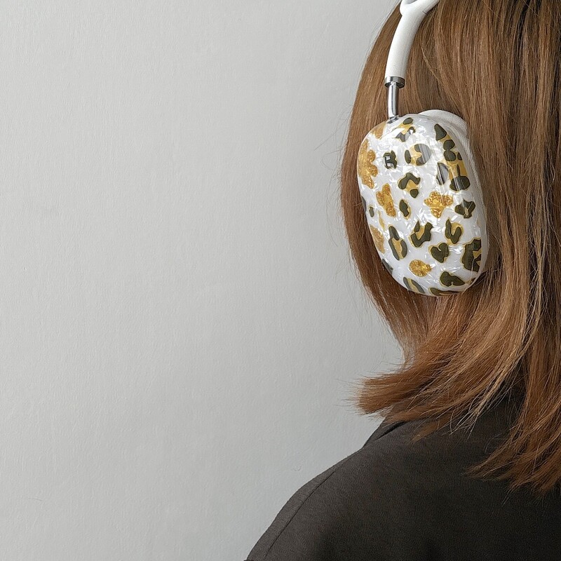 Zaštitna maska s uzorkom leoparda za Airpods Max Mekana silikonska torbica za slušalice Prozirna za Apple Airpods Max slušalice