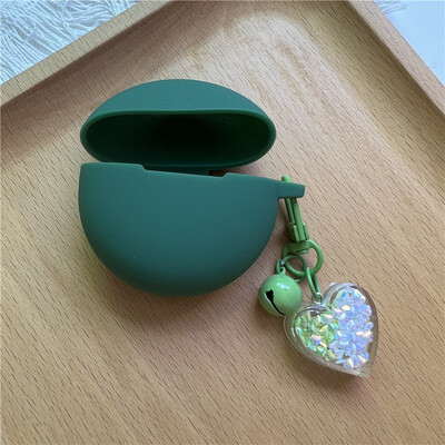 Slatka silikonska torbica za slušalice s privjeskom za ključeve za OPPO Enco Air 2i/BUDS 2 Zaštitna maska za bežične Bluetooth slušalice