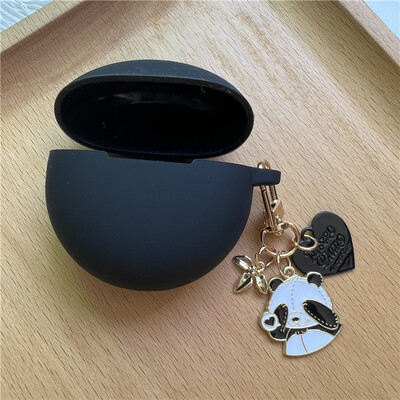 Slatka silikonska torbica za slušalice s privjeskom za ključeve za OPPO Enco Air 2i/BUDS 2 Zaštitna maska za bežične Bluetooth slušalice