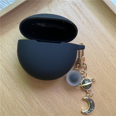 Slatka silikonska torbica za slušalice s privjeskom za ključeve za OPPO Enco Air 2i/BUDS 2 Zaštitna maska za bežične Bluetooth slušalice