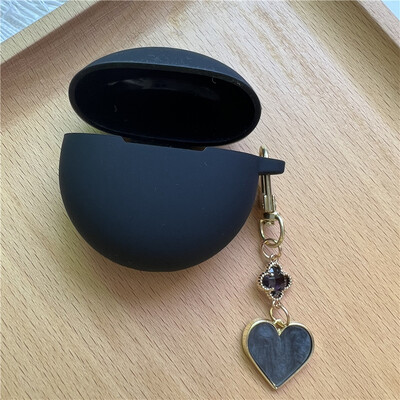 Slatka silikonska torbica za slušalice s privjeskom za ključeve za OPPO Enco Air 2i/BUDS 2 Zaštitna maska za bežične Bluetooth slušalice