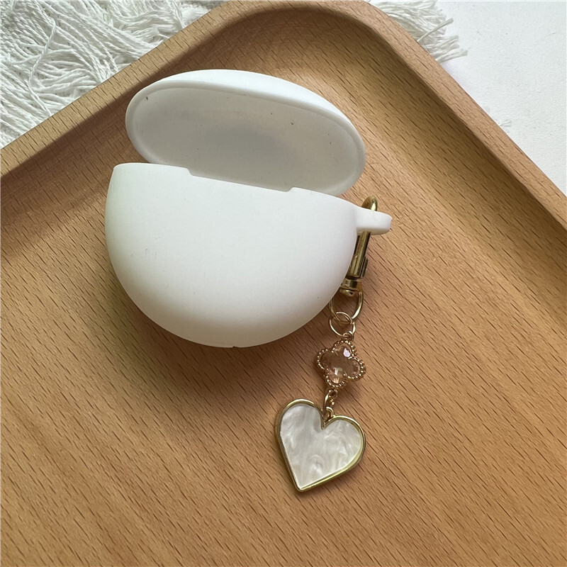 Slatka silikonska torbica za slušalice s privjeskom za ključeve za OPPO Enco Air 2i/BUDS 2 Zaštitna maska za bežične Bluetooth slušalice