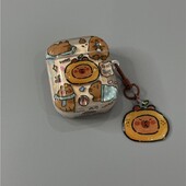 Cartoon Capybara torbica za slušalice za Apple Airpods Pro 2. meke torbice za slušalice za Air Pods 1 2 3 Fundas navlaka s privjeskom za ključeve
