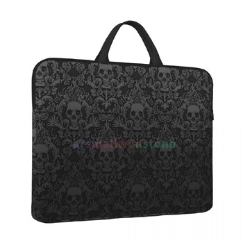 Τσάντα Laptop Goth Gothic Black Skull Αδιάβροχη Μεγάλη θήκη για φορητό υπολογιστή Τσάντα γραφείου επαγγελματικό ταξίδι 14 ιντσών