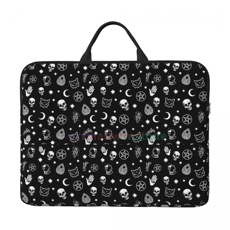 Gothic Black Skull Torba za prijenosno računalo Vodootporna velika torbica za prijenosno računalo Torba za računalo Uredska poslovna putovanja 14 inča