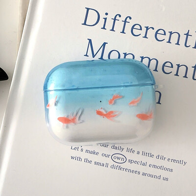 Сладък и декоративен калъф за слушалки koi с градиент за airpods 2 3 4 TPU меко защитно покритие за airpods pro 2 2nd charge box case