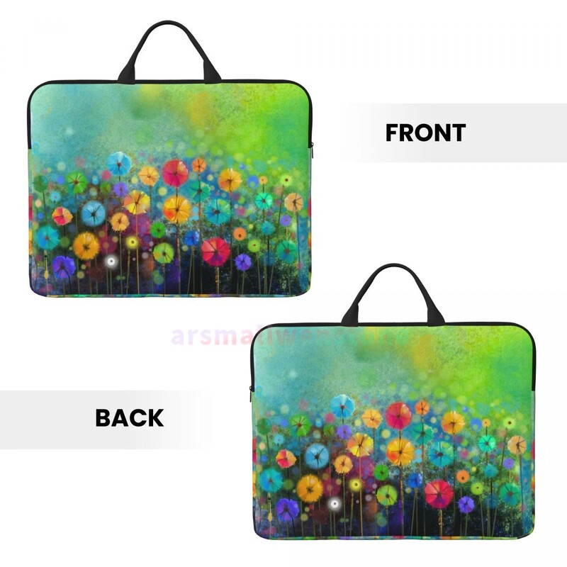 Torba za prijenosno računalo sa šarenim cvijetom Vodootporna velika torbica za prijenosno računalo Torba za računalo Uredska poslovna putovanja 14 inča